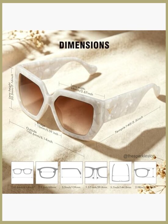 Retro Oversized Polarized Sunglasses UV400 Square Big Sunglasses main image 7